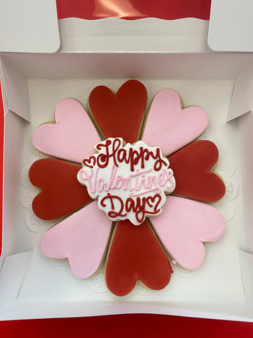 "Hearts" Valentine Cookie Box w/Bow In-store Pickup