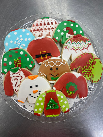 Ugly Christmas Sweater Sugar Cookie Platter w/Bow In-store Pickup